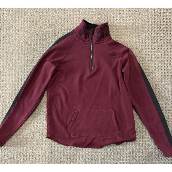 Victorias Secret Pullover sweatshirt 1/4 zip long sleeve mock neck Sz XS - Picture 1 of 5